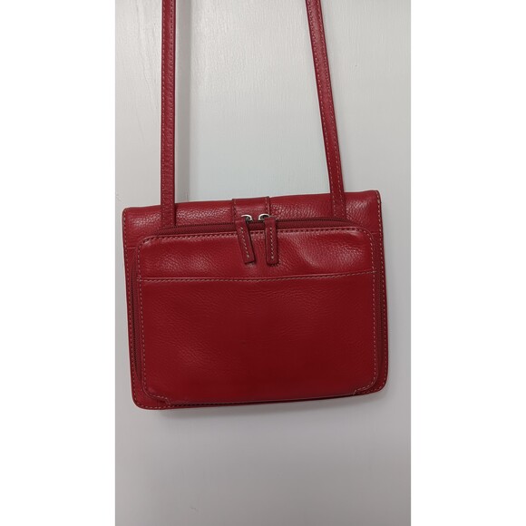 Vintage Red Leather Crossbody Wallet Purse by Fossil Bag | Minimalist main image 14